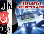 İşte Beşiktaş’ın Şampiyonlar Ligi kadrosu!