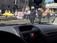 PKK’lılar Alman polisi eşliğinde yürüyüş yaptı