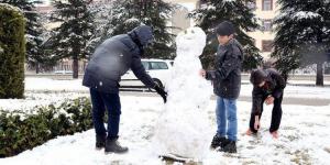 Çorum’da kar tatili!