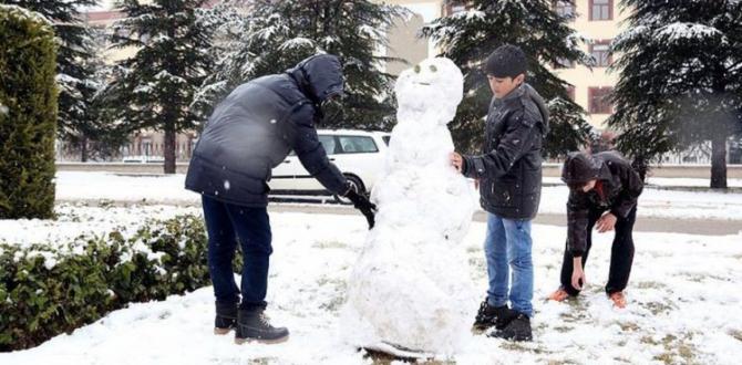 Çorum’da kar tatili!