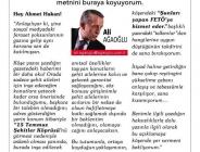 Ali Ağaoğlu, Ahmet Hakan’a kızdı sayfa satın aldı